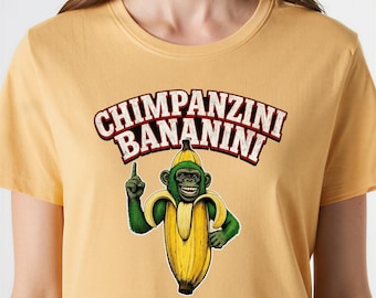 Camiseta Chimpanzini Bananini / Camiseta divertida con meme de mono y plátano / Regalo moderno para gamers