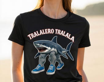 Camiseta Tralalero Tralala Shark / Camiseta divertida con meme Brainrot / Regalo de tiburón de gimnasio mutante
