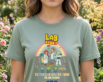 Camiseta Retro Lab Week 2026 Toy Story Lab Tech Rainbow Medical Scientist Regalo