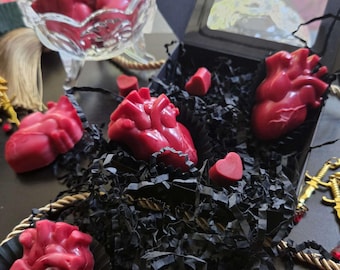 Gothic Heart Wax Melts with Glitter Cores- DEVOTION