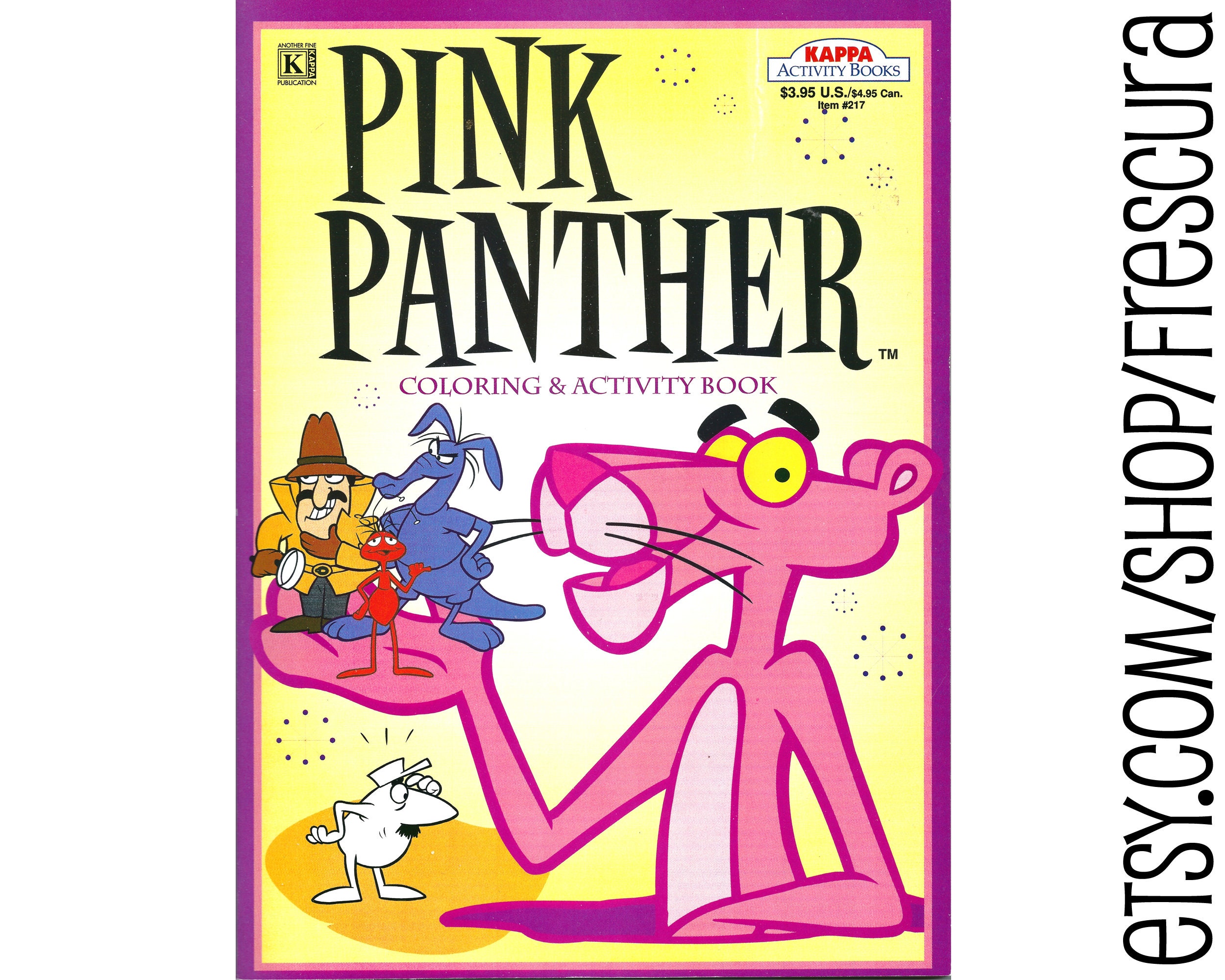 Pink Panther Coloring & Activity Book Metrogoldwynmayer 2004 Etsy