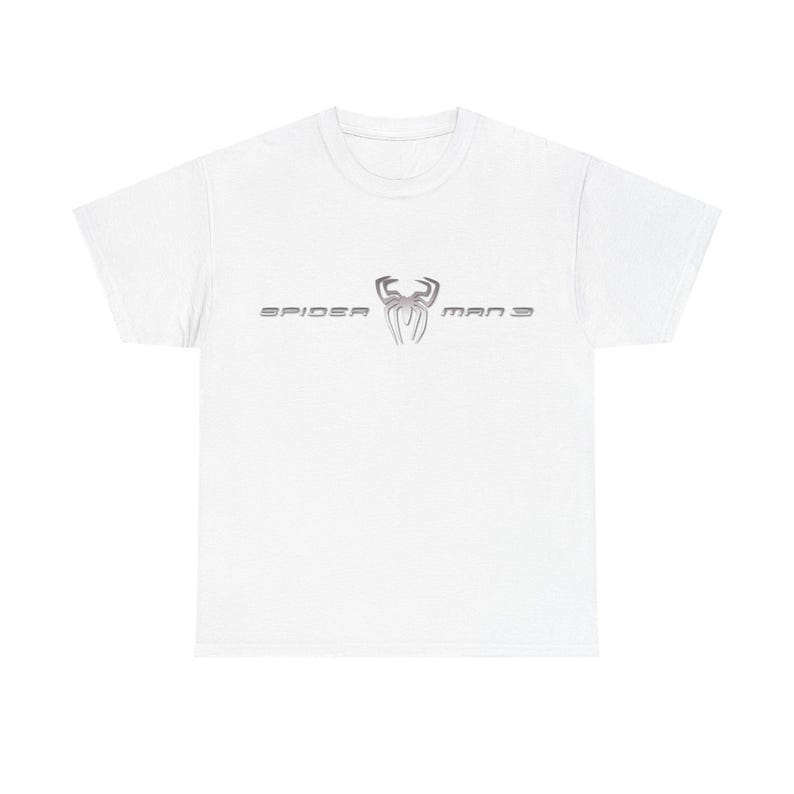 A white t-shirt with the text "SPIDER-MAN 3" printed on it.