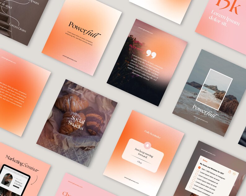 Instagram Templates Bundle | 50+ Canva Templates | Social Media Kit ...