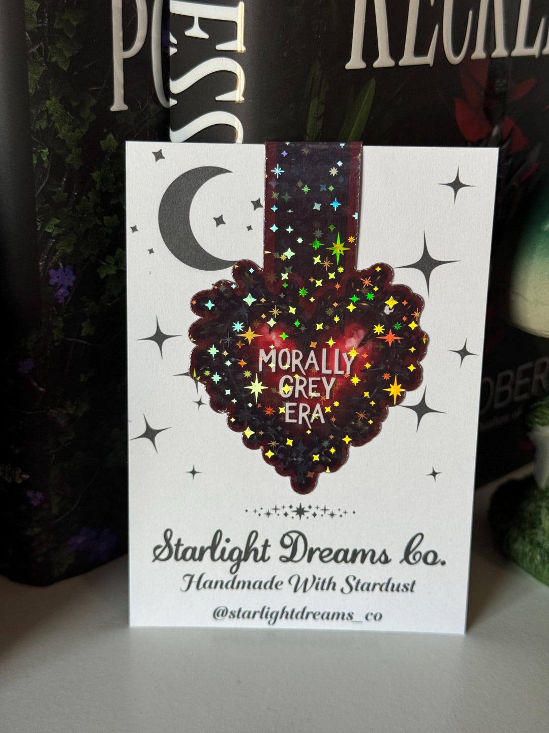Morally Grey Era Magnetic Bookmark | Bookmark for Book Lovers | Dark ...