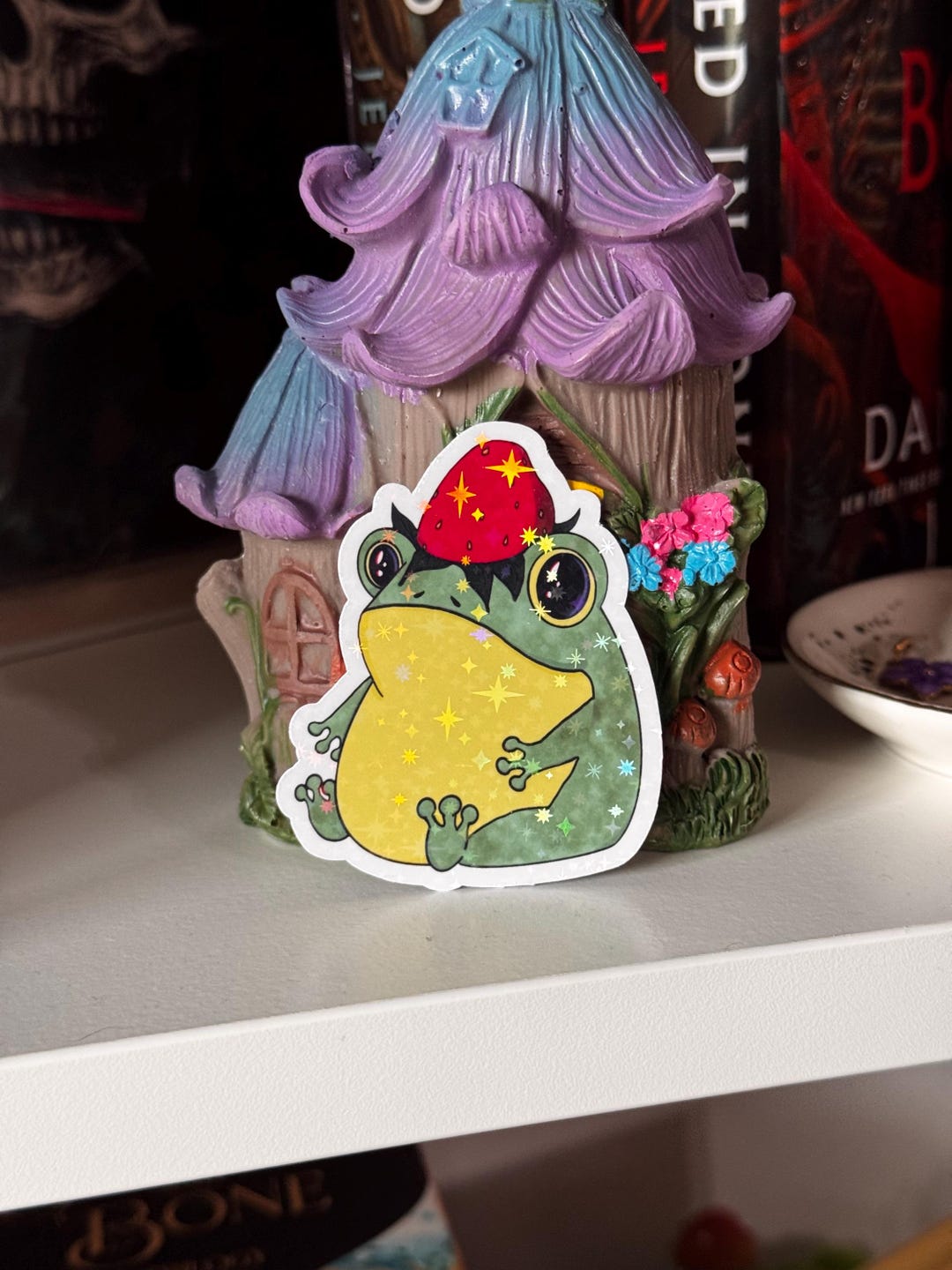 Strawberry Frog Sticker | Cute Kawaii Frog With Strawberry Hat ...