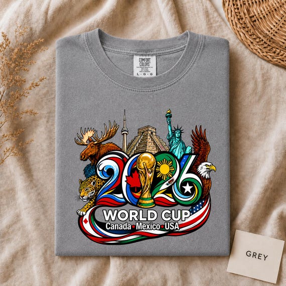 World Cup 2026 USA Mexico Canada Shirt, Soccer Fan Tee, Football Tournament Graphic Shirt, Sports Fan Gift