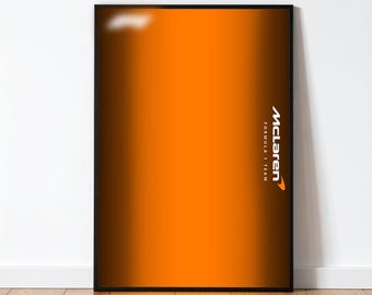 McLaren F1 Poster | Technic 42141 compatible | F1 Digital Print | 1:8 Scale | Formula 1 Digital Artwork for Wall Poster | Instant Download