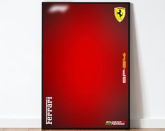 Poster ispirato a SF24, arte murale di Formula Motorsport, stampa digitale in stile Technic.