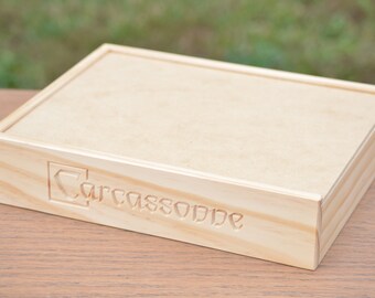 Wood Rectangle Box With Hinged Lid