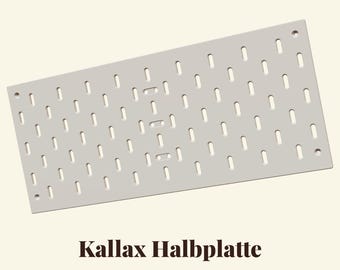 Kallax half panel, horizontal | STL file for 3D printing with Skadis-compatible grid | full width and half height