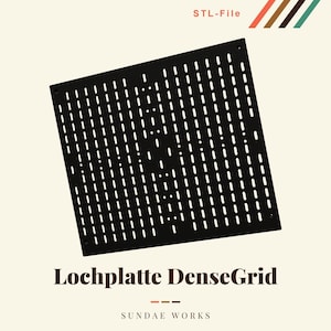 Kallax Einsatz Seitliche Lochplatte | STL 3D-Druckdatei | DenseGrid mit offenem Design