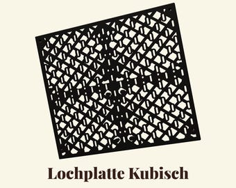 IKEA Kallax pegboard | Cubic pattern | STL file for 3D printing