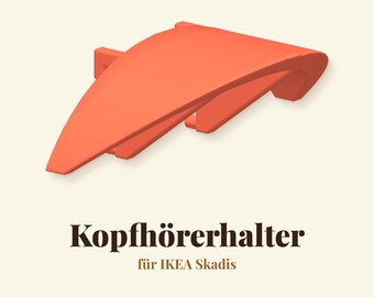 Headphone Holder for SKÅDIS | STL Model | 3D Printing File Digital Download with 40 mm Hole Pattern
