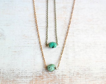 Turquoise Stone Necklace / Turquoise Necklace / Necklace with Turquoise Bead