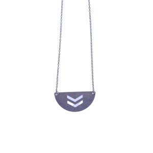 Silver Geometric Necklace / Silver Necklace with Geometric Charm / Geometric Charm Necklace