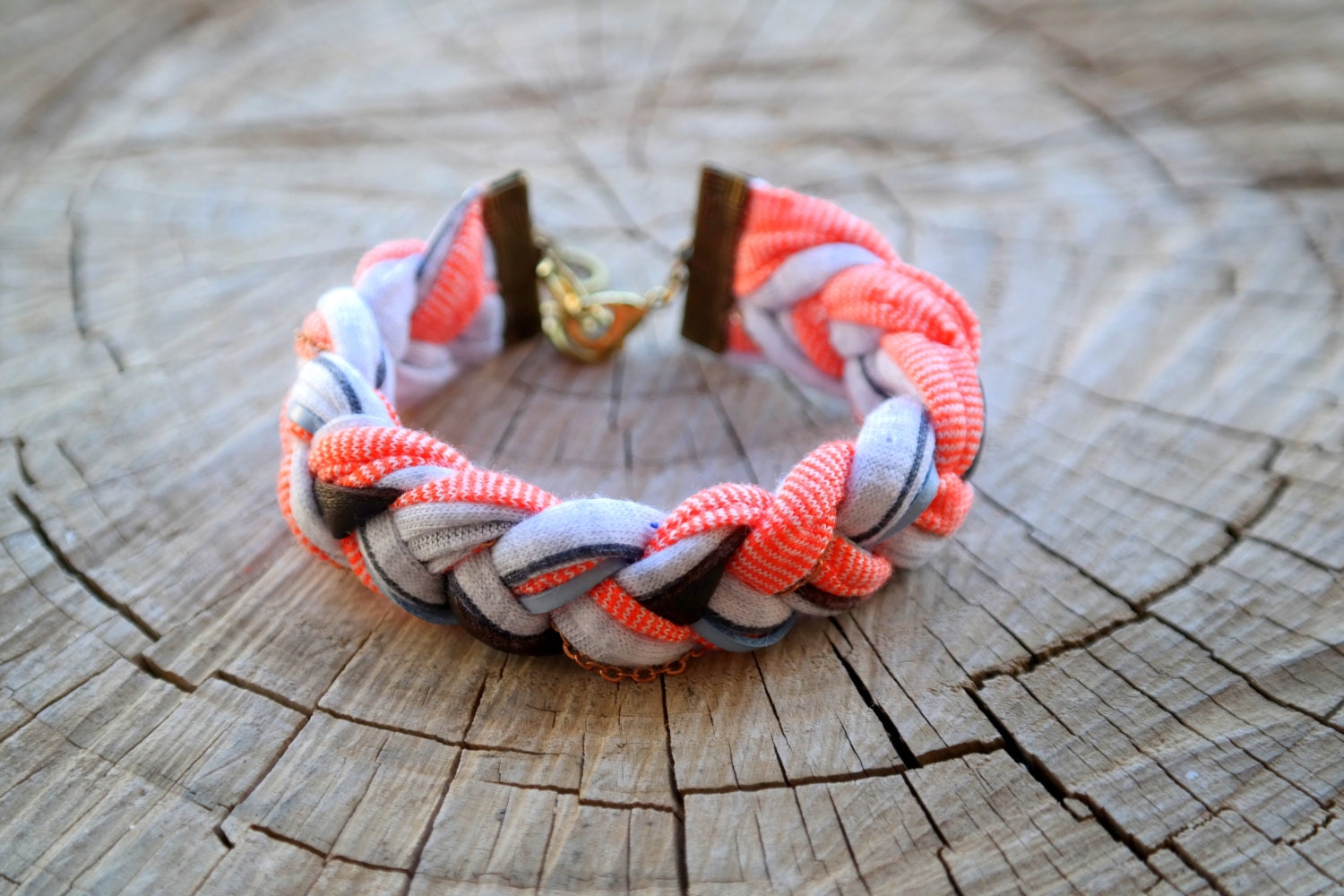 ブレスレット LABEL K FW21 BRAIDED FABRIC BRACELET (BR-TISSE_YELLOWTRIBE) Braided Jersey Bracelet / Yellow Braided Bracelet / Yellow