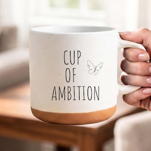 Ambitionens kopp, motiverande kaffekopp, present till fjärilsälskare, mysig skrivbordsmugg bild 3