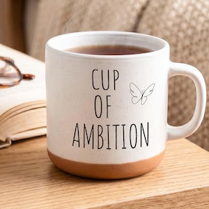 Ambitionens kopp, motiverande kaffekopp, present till fjärilsälskare, mysig skrivbordsmugg bild 2
