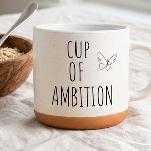 Ambitionens kopp, motiverande kaffekopp, present till fjärilsälskare, mysig skrivbordsmugg bild 5
