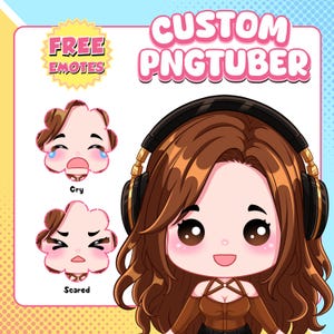 Individuell gestalteter Neko-PNGtuber | Auftragsarbeit für einen Catgirl-Anime-Stream-Avatar