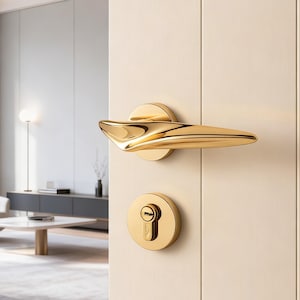 Good Sleek Door Handle Lock, Bedroom Lever Handle