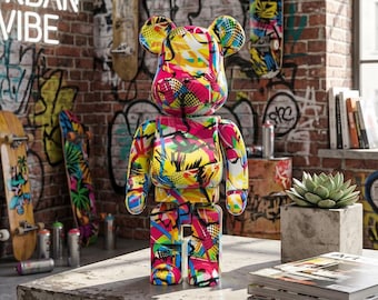 Bearbrick KAWS TENSION 100+400% Medicom Toy - Etsy