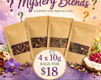 4x Mystery Pack - 4 Complete Hermit Crab Food Blends, Randomly Chosen