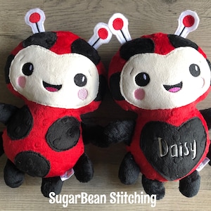 Personalized Minky Ladybug Doll. 12" Minky Ladybug. Red and Black Minky. Optional Monogramming