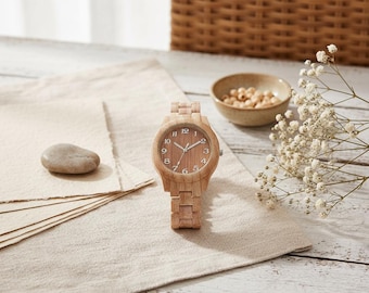 Wood Grain Watch | Lightweight Wood Timepiece | Eco-Friendly Unisex Wristwatch