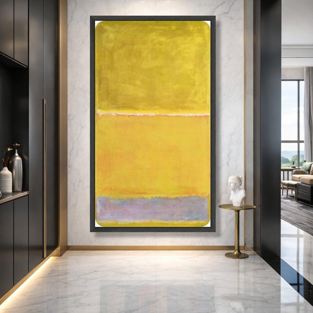 Colorblock Mark Rothko Mark Rothko, Modern Abstract Color Block Canvas Wall Art, Yellow and ...