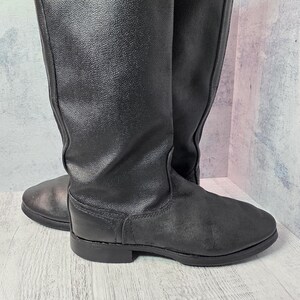 Botas altas Kirza vintage de la URSS, negras, resistentes, de trabajo y calzado utilitario de alta resistencia. imagen 18