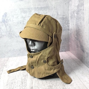 Czapka z daszkiem w kolorze khaki z bawełny w stylu vintage, letnia, lekka, z zapięciem na guziki, w stylu retro, praktyczna
