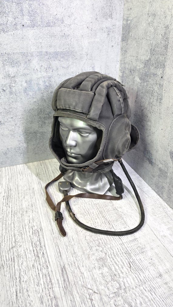 Vintage Soviet Padded Helmet Soft Protective Headgear USSR Size 3 Retro Collectible Display Piece