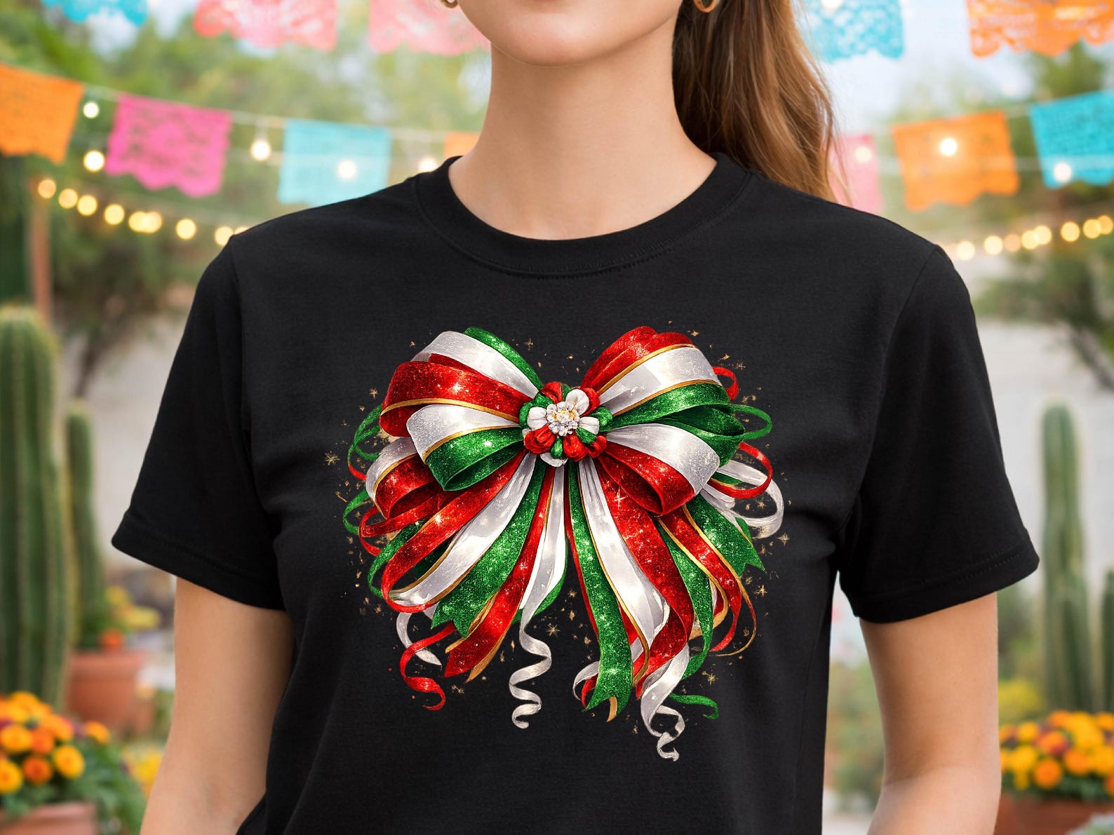 Charro Days Glitter Bow PNG, Mexican Fiesta Ribbon Design (digital ...