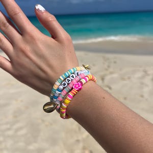 Better at the Beach Clay Bead Bracelets