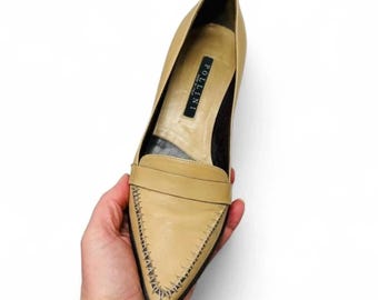 Scarpe con tacco vintage in pelle Pollini
