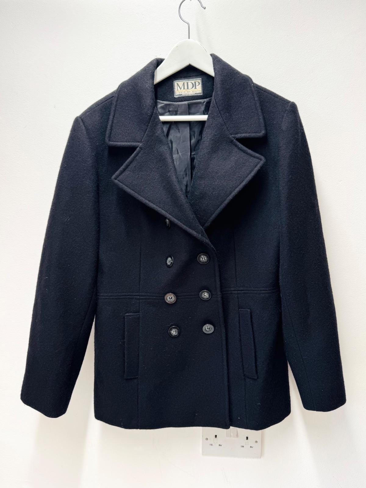 Vintage Leather Pea Coat - Etsy