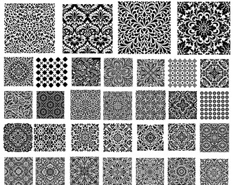 Tooled Leather Seamless Patterns Bundle,Floral Western Digital Designs,Florals Seamless pattern svg files bundle,Boho Flowers vector pattern
