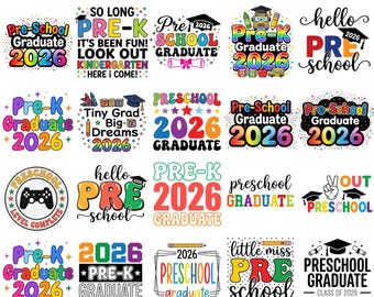 Preschool Graduate 2026 SVG PNG, So Long Pre-K svg, Graduation svg, Preschool Grad 2026 svg, Last Day Of School Png, Kids School Grad,Cricut