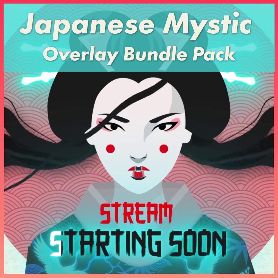 Japanese Mystic Geisha Overlay Bundle - Twitch Streamer Pack - Etsy