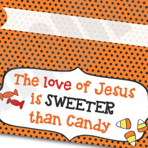 The Love of Jesus is Sweeter Than Candy Halloween Bag Topper - Etsy Canada