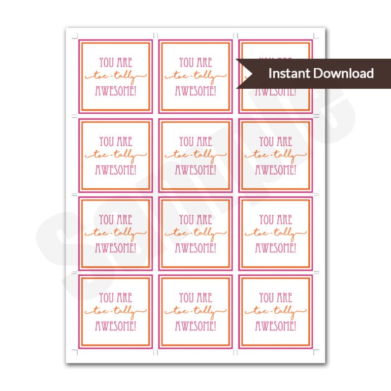 You Are Toe tally Awesome Appreciation Card Tag PDF Printable Etsy UK you-are-toe-tally-awesome-appreciation-card-tag-pdf-printable-etsy-uk