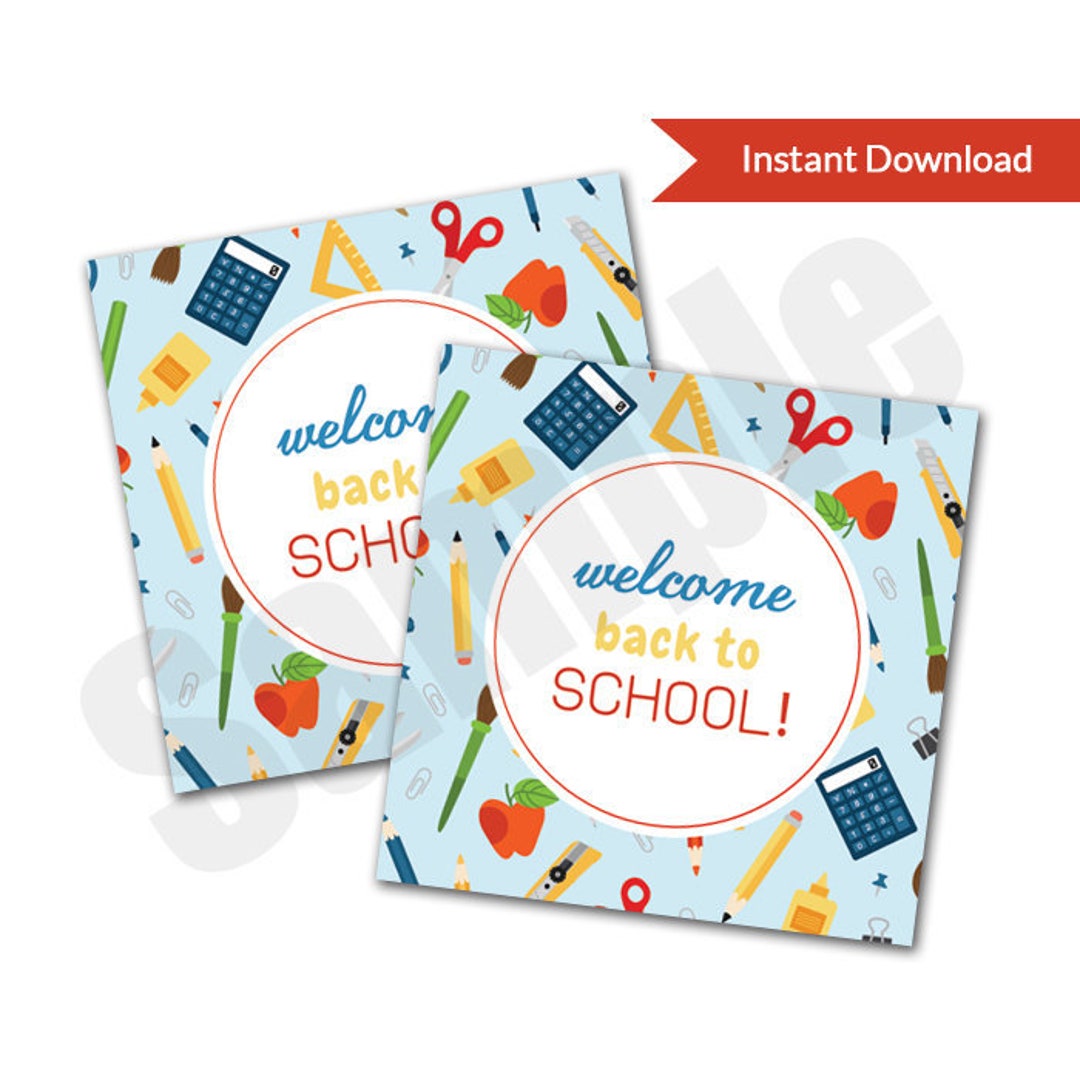 Welcome Back to School Tag for Students or Teacher Card Tag Classroom ...