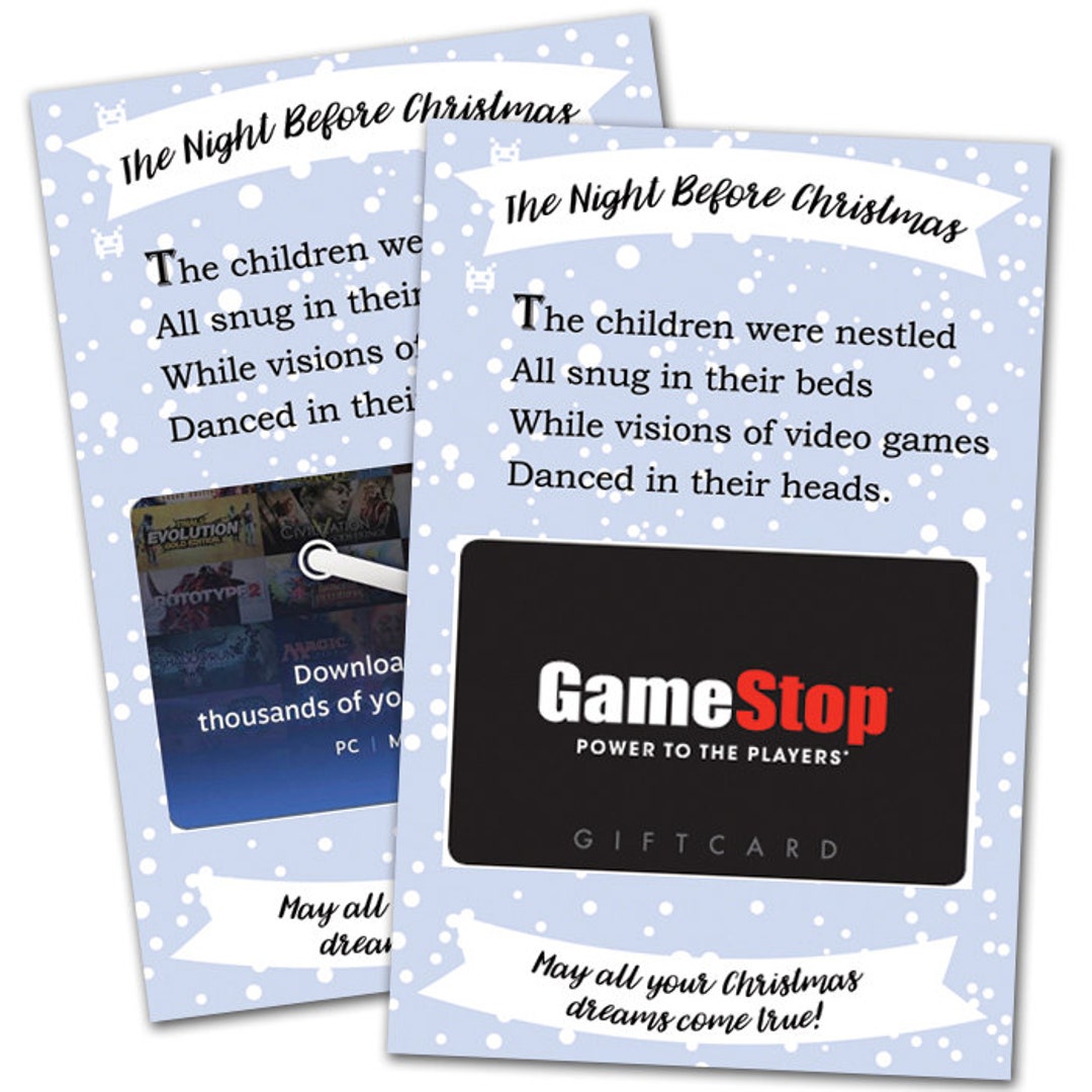 Night Before Christmas Video Game Gaming Gift Card Holder PDF - Etsy