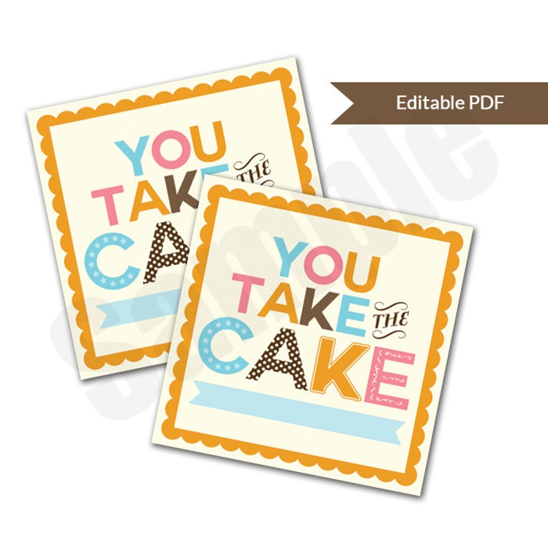 You Take the Cake Teacher Appreciation Card or Birthday Party Etsy