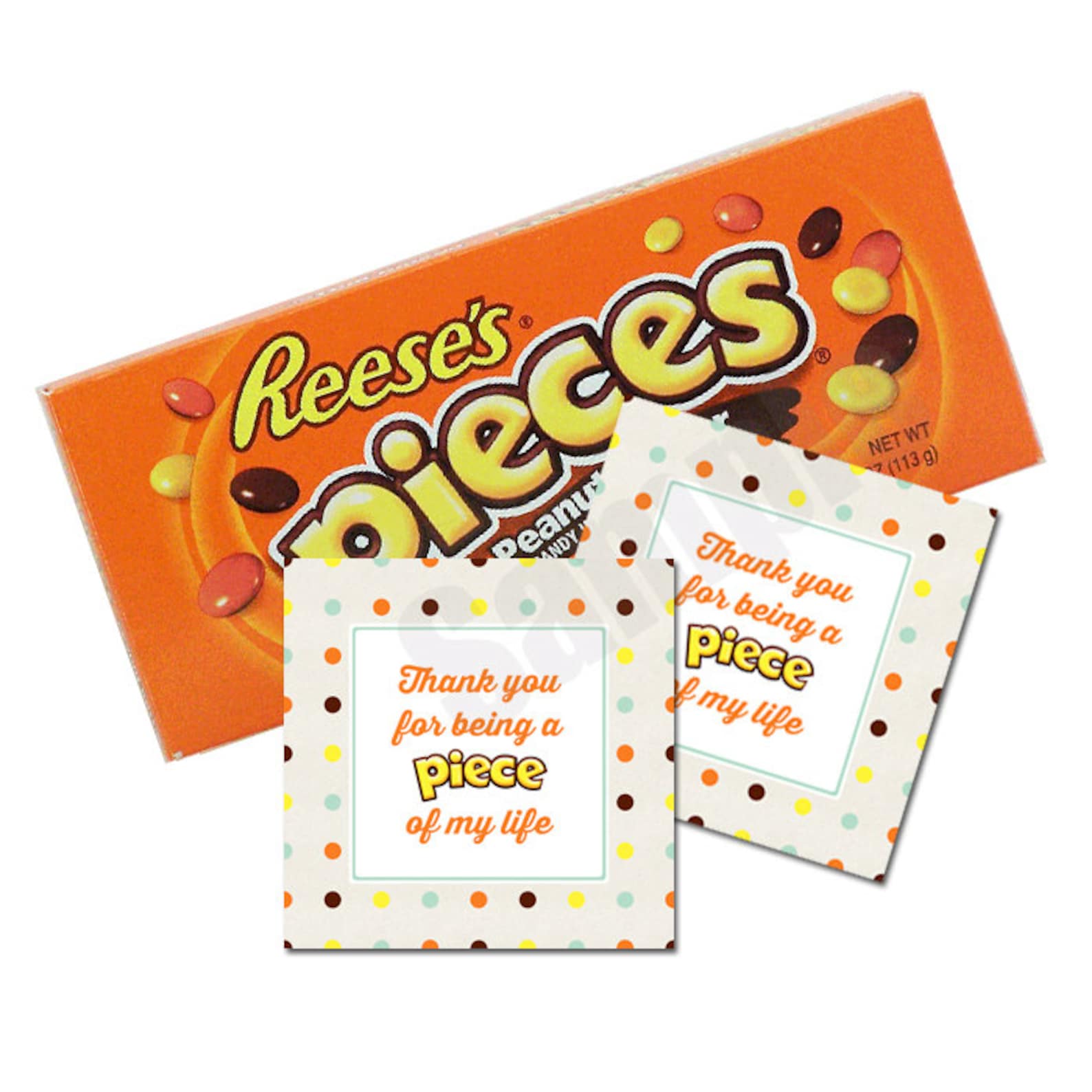 Reese's Pieces Thank You Teacher Appreciation Favor Tag Etsy