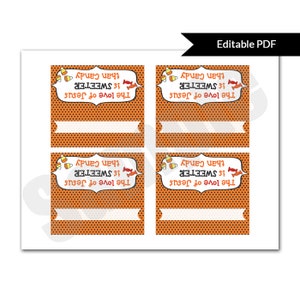 The Love of Jesus is Sweeter Than Candy Halloween Bag Topper Party ...