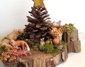 Little Folk Woodland Critters nature diorama featuring red fox
