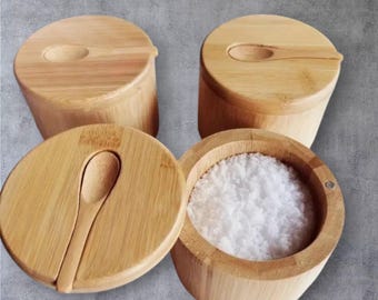 Spice Box Set - Covered Sugar Bowl Condiment Jars Storage