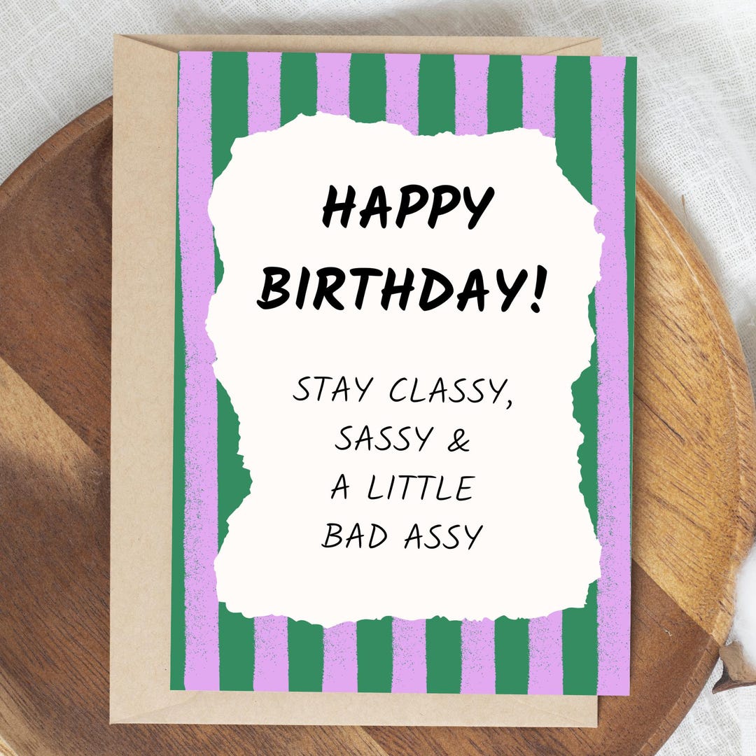 Funny Birthday Card Printable – 5x7 Folded Car, A4 & US Letter (digital